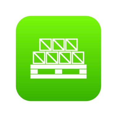 Kutuları Ürünler simgesi dijital yeşil