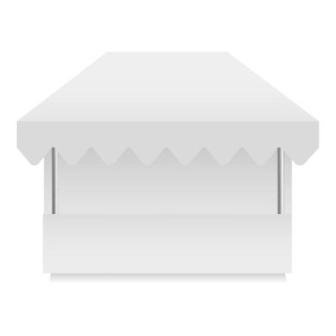 Beyaz dükkanı çadır mockup, gerçekçi