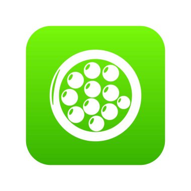 Yüz pudrası yeşil simge vektör