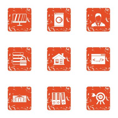 Kişisel bilgi simgeler kümesi, grunge tarzı