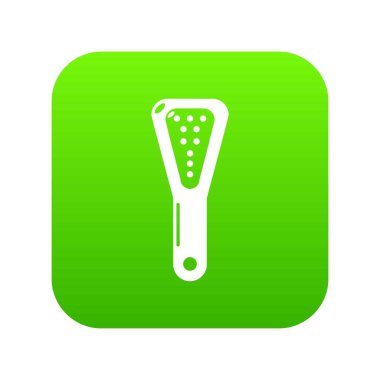 Saç fırçası yeşil simge vektör