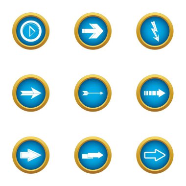 İğne Icons set, düz stil