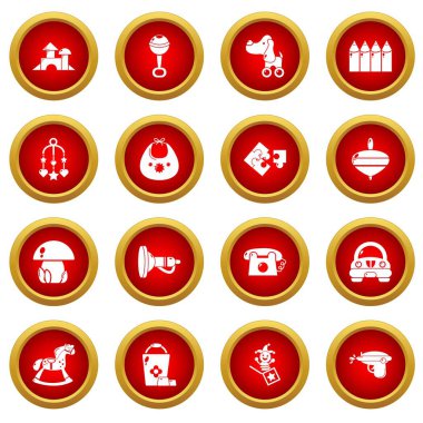 Anaokulu Icons set, basit tarzı