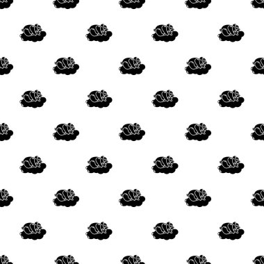 Uyuyan panda vektör Dikişsiz desen