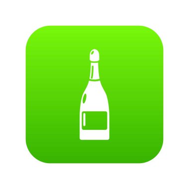 Şampanya simge yeşil vektör