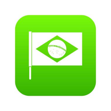 Brezilya simgesi dijital yeşil bayrağı