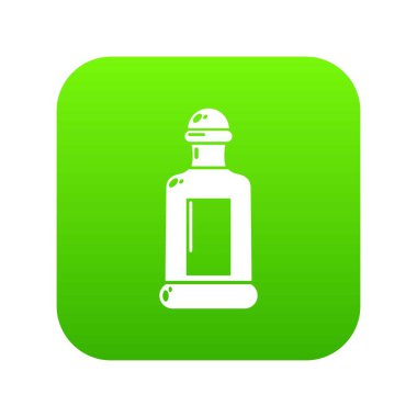 Kare şişe yeşil simge vektör