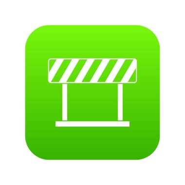 Trafik yasağı işareti simgesi dijital yeşil