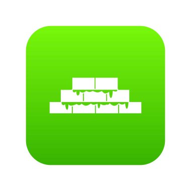 Tuğla simgesi dijital yeşil