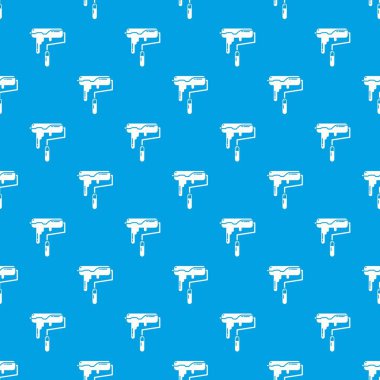 Boya silindiri desen vektör kesintisiz mavi