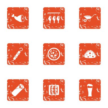 Vahşi hayvan simgeler kümesi, grunge tarzı