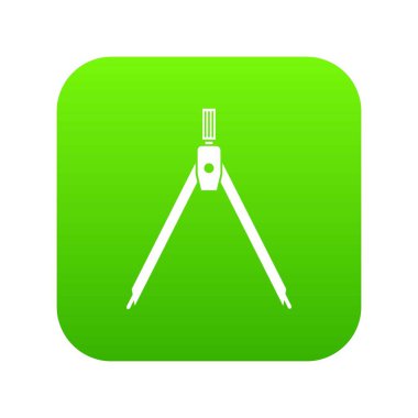 Çizim pusula simgesini dijital yeşil