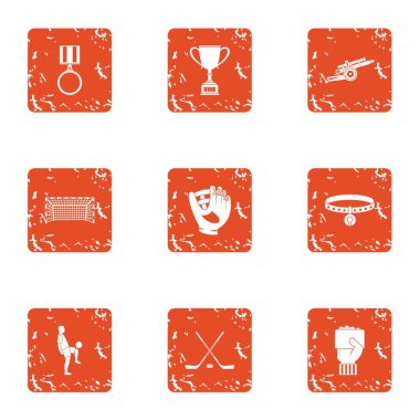 Icons set, grunge tarzı cezası