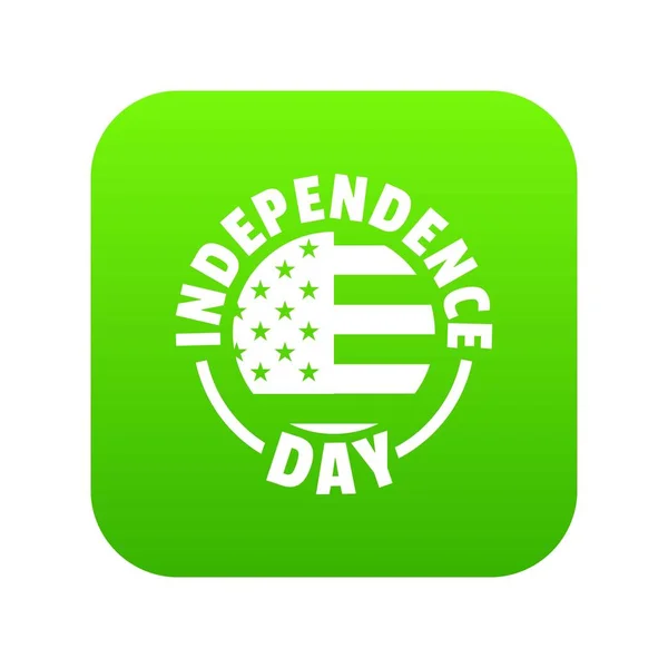 独立記念日緑のアイコン ベクトル — ストックベクタ