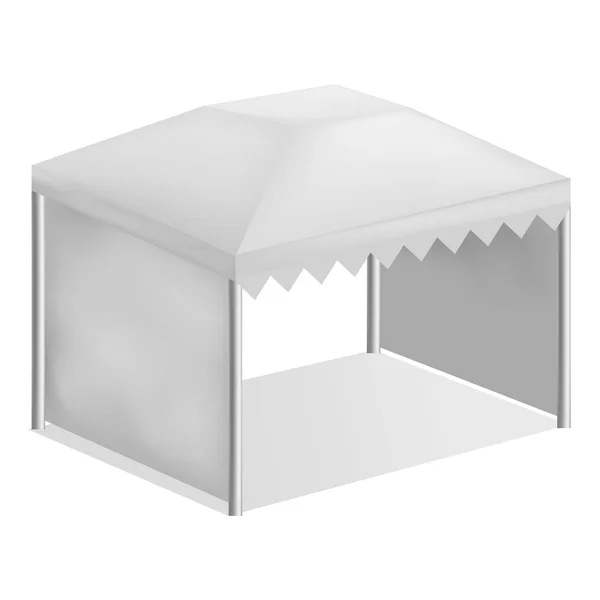 Modèle de tente mobile, style réaliste — Image vectorielle