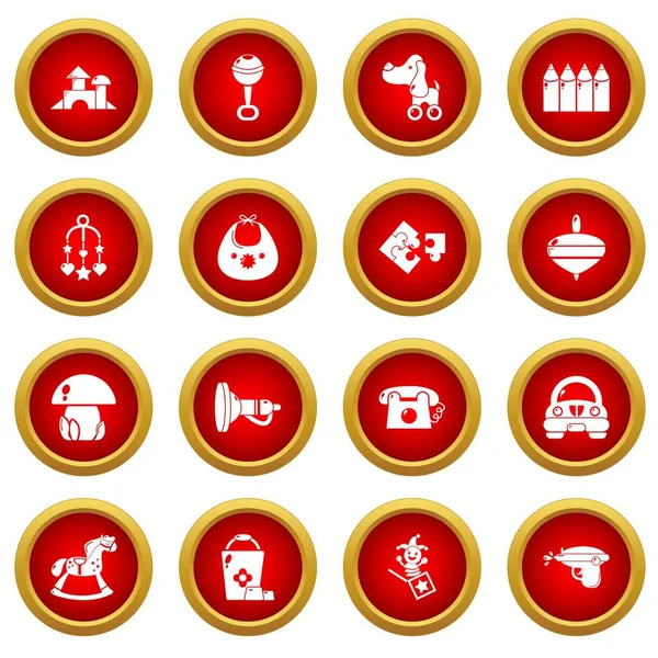 Anaokulu Icons set, basit tarzı — Stok Vektör