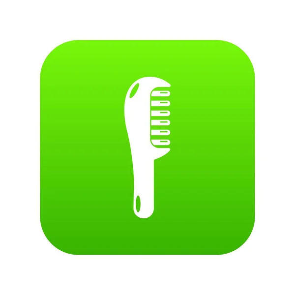 Ícone de estilo escova de cabelo vector verde — Vetor de Stock