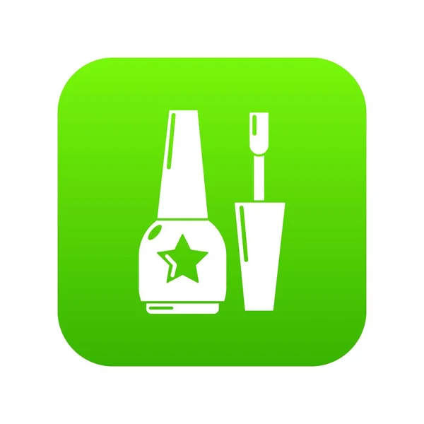 Nail polish icon green vector — Stock Vector