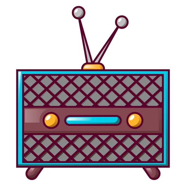Vintage icona della radio retrò, stile cartone animato — Vettoriale Stock