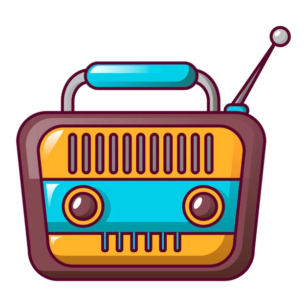 Ícone de rádio vintage, estilo dos desenhos animados — Vetor de Stock