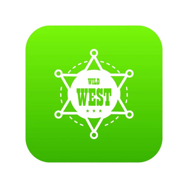 Дика західна ікона зелений вектор — стоковий вектор