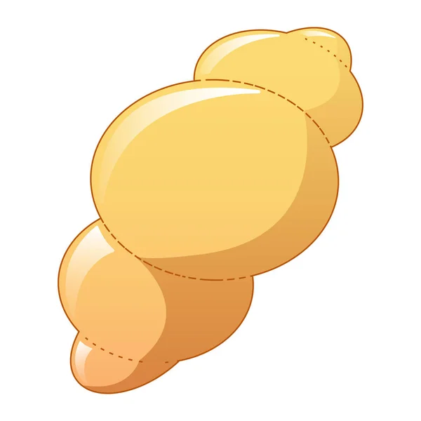 Icône de pâtes gnocchi, style dessin animé — Image vectorielle