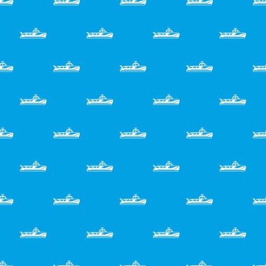 Tekne desen vektör kesintisiz mavi