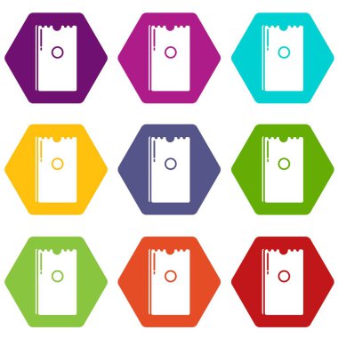 Kuru peçete paketi simgeler kümesi 9 vektör