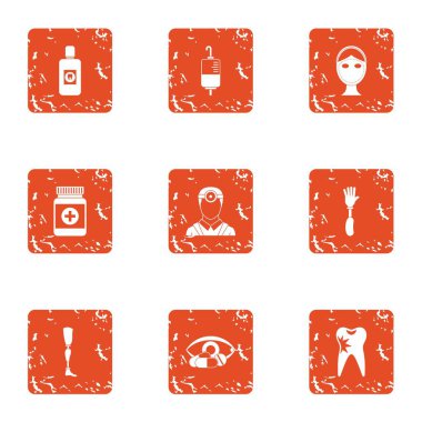 İlaç üretim simgeler kümesi, grunge tarzı