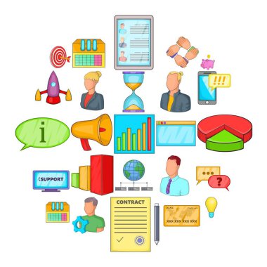 Bozdurma Icons set, karikatür tarzı