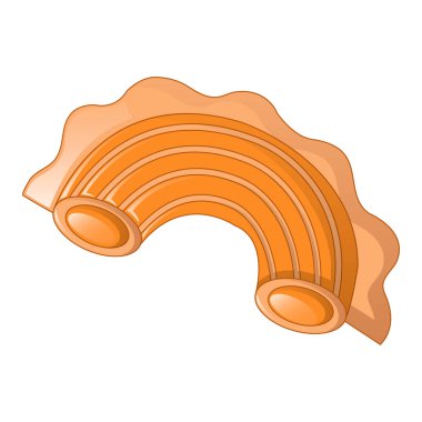 Creste di gallo makarna simgesi, karikatür tarzı