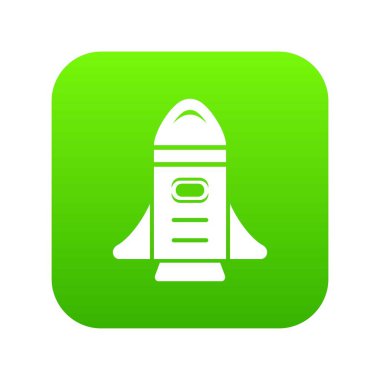 Roket hızı yeşil simge vektör