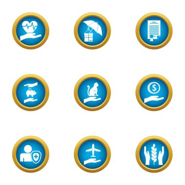 Sesi Icons set, düz stil