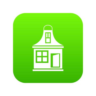 Küçük ev simgesini dijital yeşil