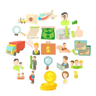 Mükemmel bir görevli Icons set, izometrik stili