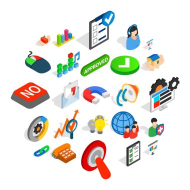 Personel Icons set, basit tarzı