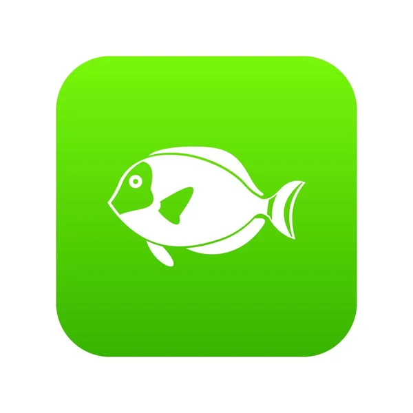 Surgeon Fish Icon Digital Green Any Design Isolated White Vector — Stock Vector