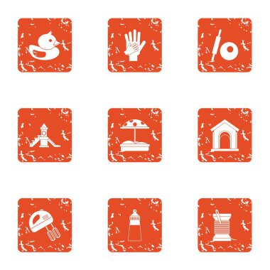 Anne tarafından simgeler kümesi, grunge tarzı