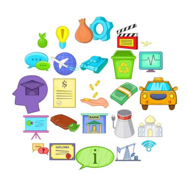 Ücret Icons set, izometrik stili