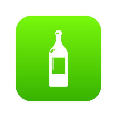Alkol şişe yeşil simge vektör