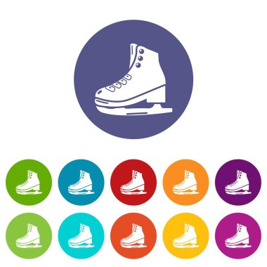 Simgeler kümesi vektör renk paten buz