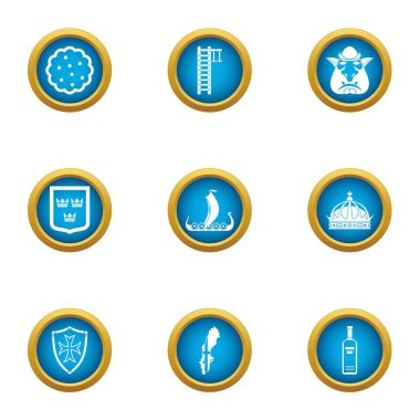 Son yaş simgeler ayarla, stil düz