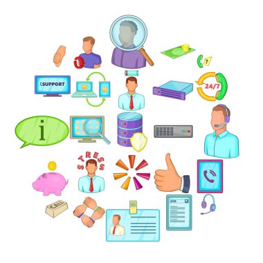 Pazarcı Icons set, karikatür tarzı