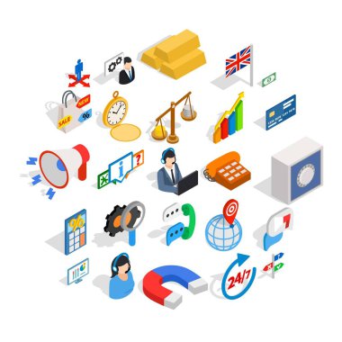 Planı Icons set, izometrik stili