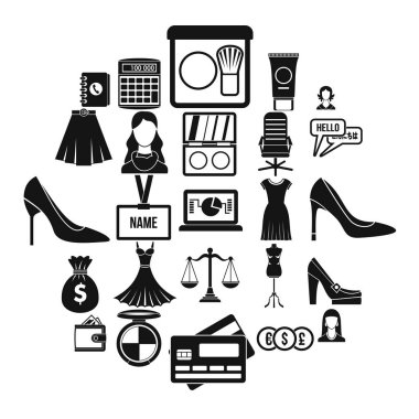 İş geliştirme simgeler kümesi, basit tarzı