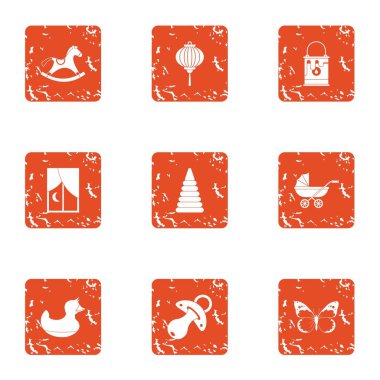 Küçük Çocuk Bahçesi simgeler kümesi, grunge tarzı