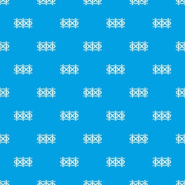 Çit dekoratif desen vektör kesintisiz mavi