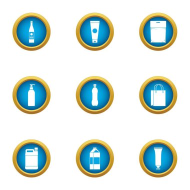 Namlu simgeler ayarla, stil düz