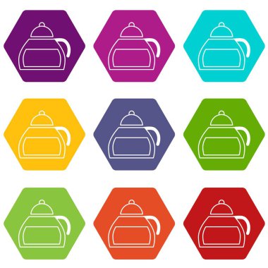 9 vektör tatlım çay Icons set