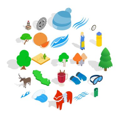 Birlik Icons set, izometrik stili